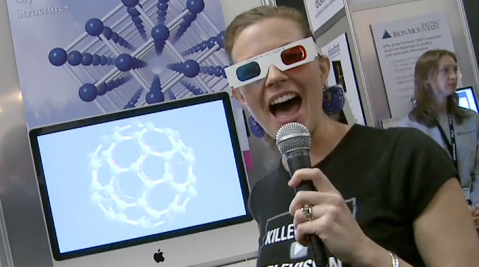 Kiki Sanford at the CrystalMaker booth, Macworld 2008
