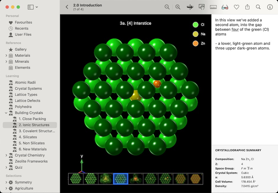 Learning crystal chemistry in CrystalViewer