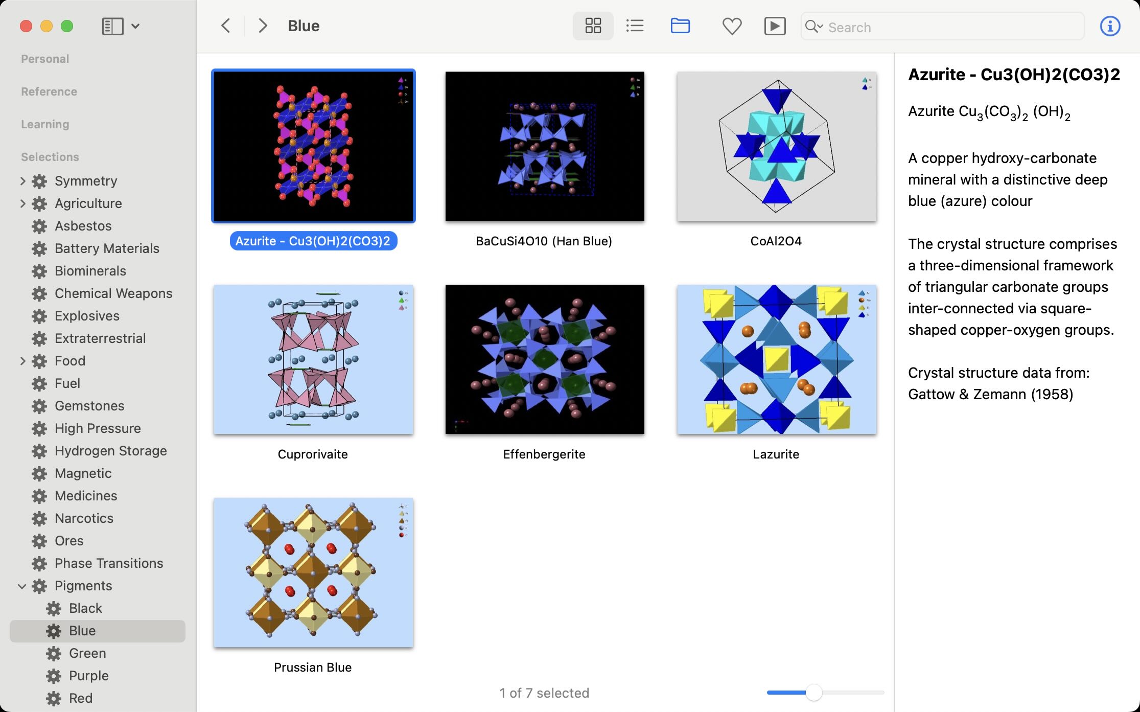 The 'Selections' collection provides a handy cross reference'